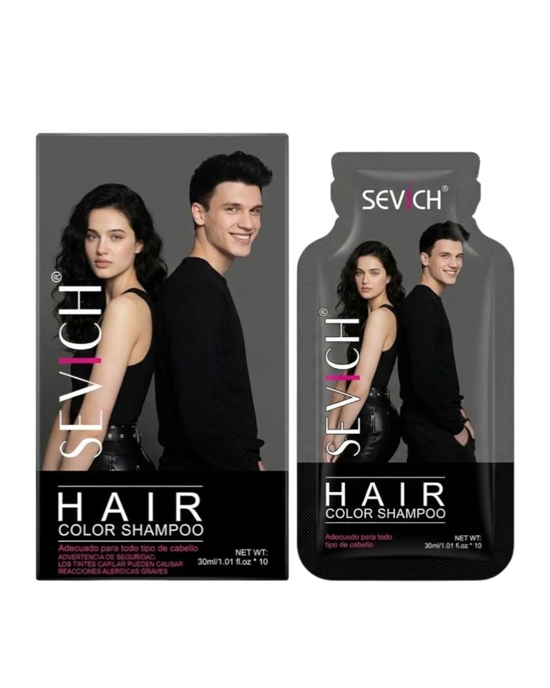 Shampoo Tinte Negro Sevich